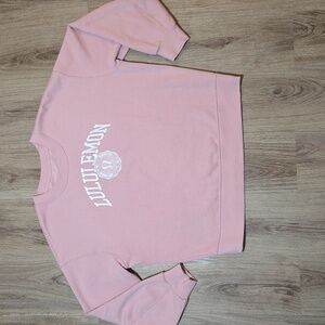 Lululemon Perfectly Oversized Crew *Graphic Pink Haze Fleece Collegiate